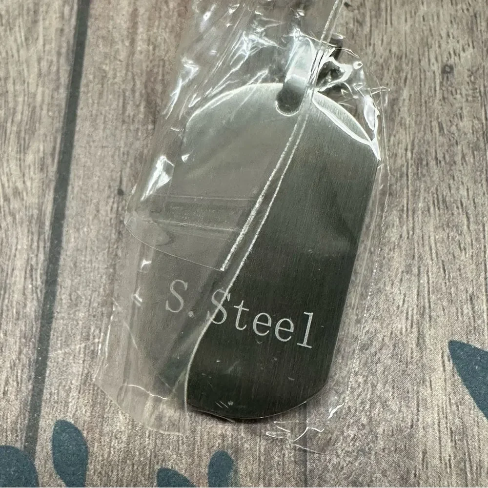 Paul Vega Phil 4:13 Stainless‎ Steel Dog Tag Necklace NWT B4